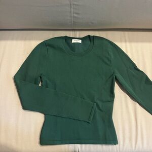 Aritzia Babaton Forest Green Long Sleeve Tee